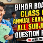 Bihar Board Class 6th Annual Exam 2026 All Subjects Question paper