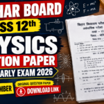 18 September Bihar Board Class 12th Physics Question Paper Half Yearly exam 2026